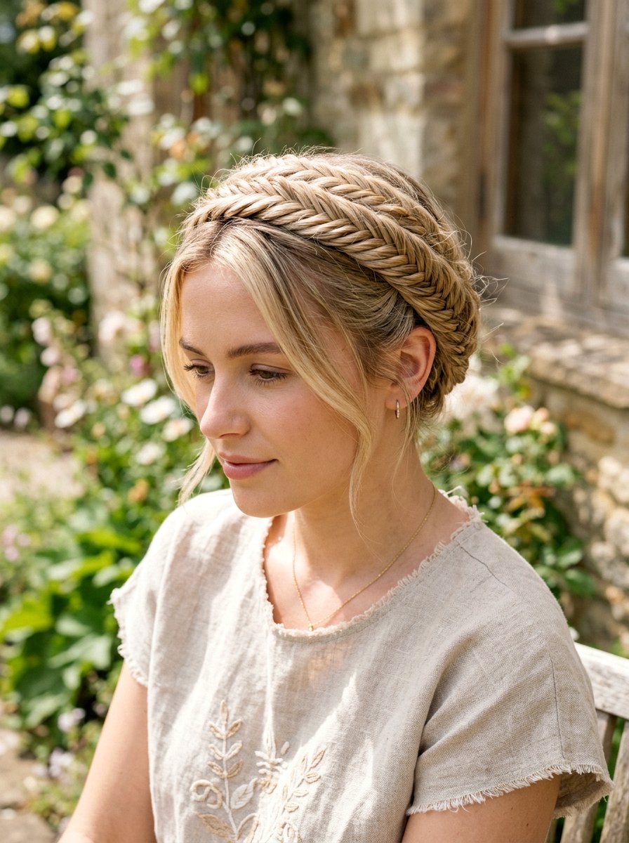 Milkmaid Fishtail Braid - 20 fishtail braid hairstyle for long hair - 20 fishtail braid hairstyle for long hair