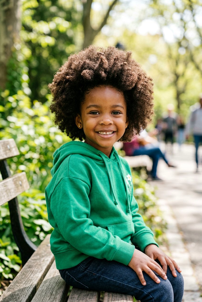 Mini Afro - 20 easy curly hairstyles for little girls - 20 easy curly hairstyles for little girls