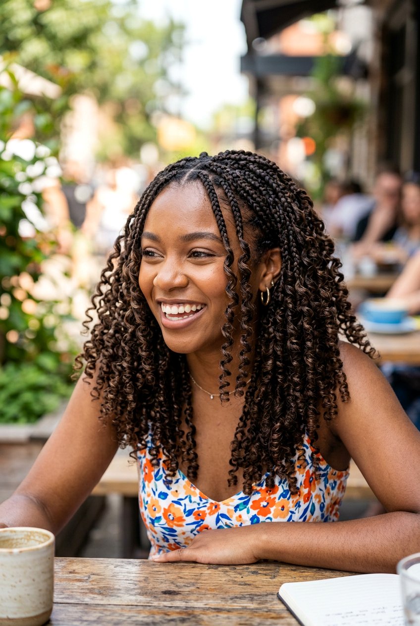 Mini Braid Ringlets - 20 overnight braid curls for medium hair - 20 overnight braid curls for medium hair
