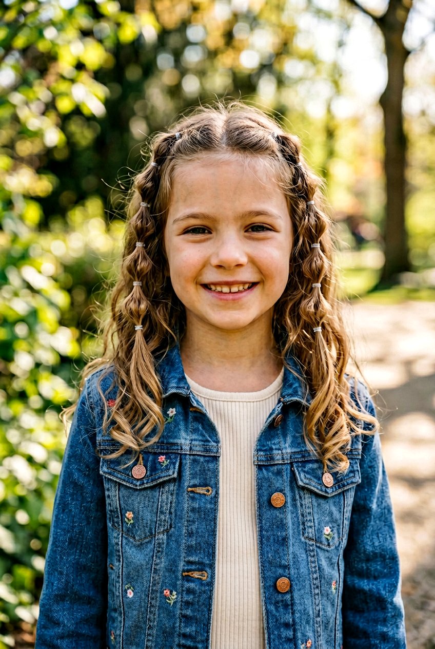 Mini Bubble Braid Accents - 20 bubble braid for little girls - 20 bubble braid for little girls