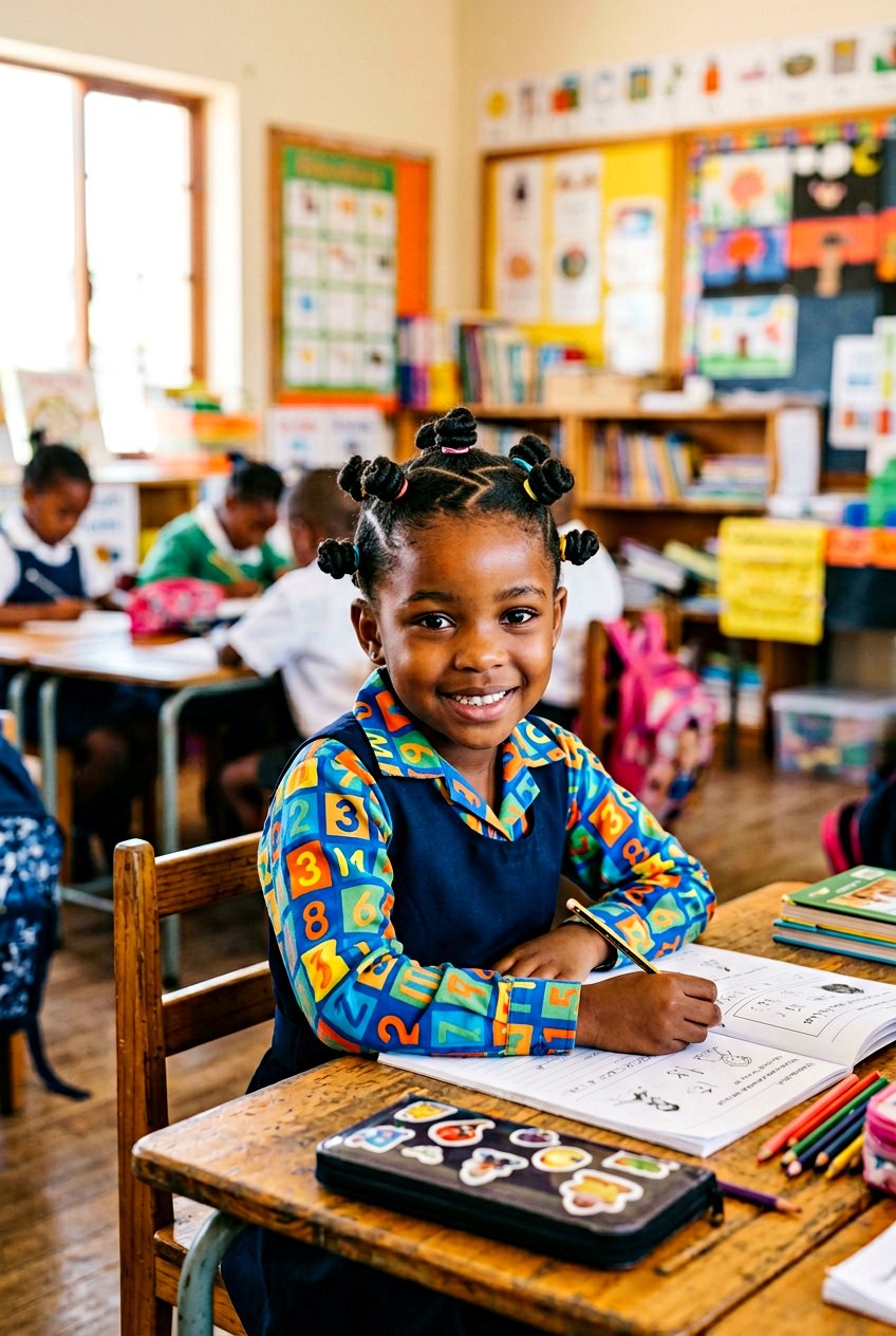 Mini Buns with Zigzag Part - 20 easy natural hairstyles for school mornings - 20 easy natural hairstyles for school mornings