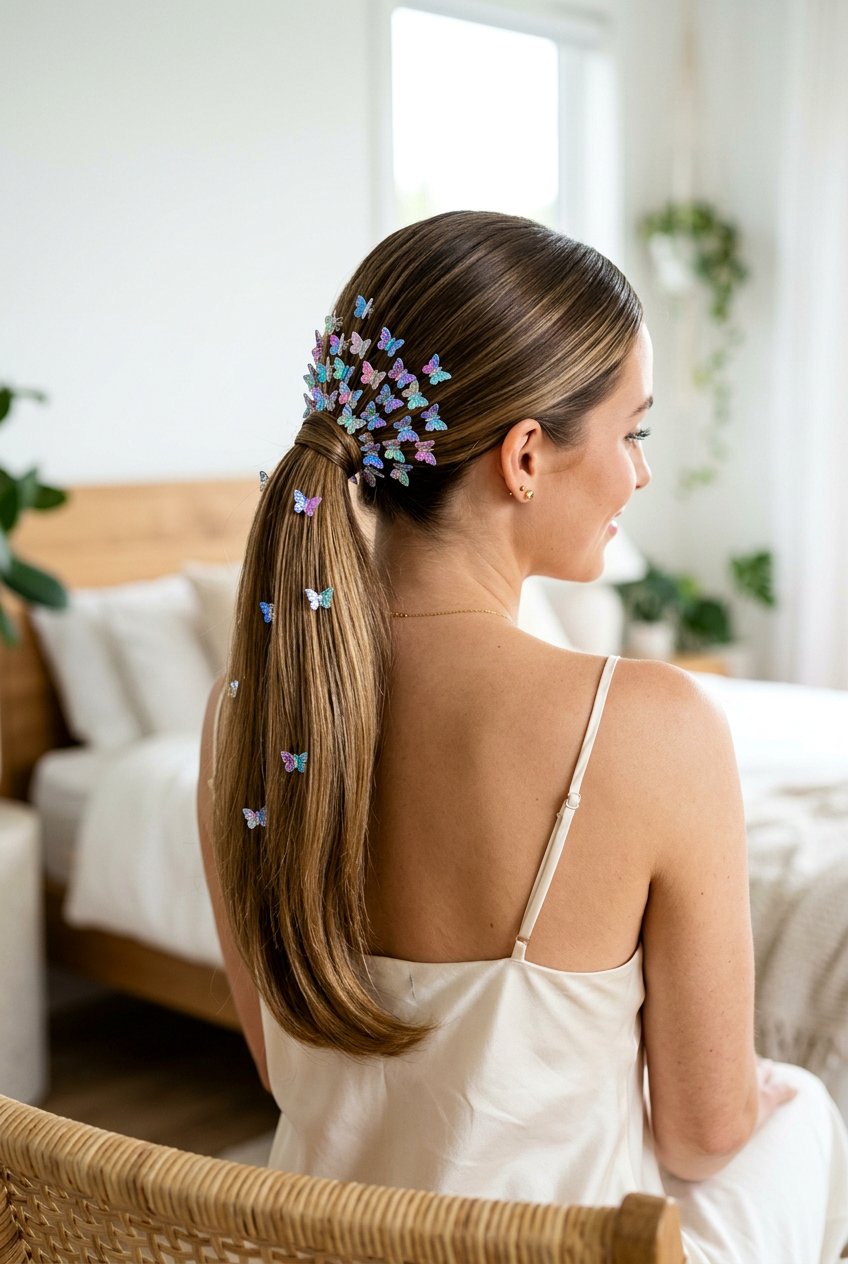Mini Butterfly Clip Ponytail - 20 butterfly clip ponytail hairstyle - 20 butterfly clip ponytail hairstyle