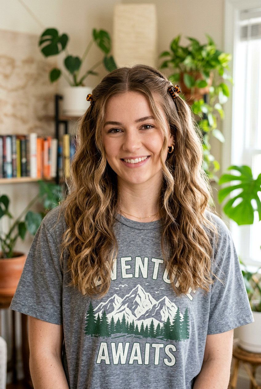 Mini Claw Clip Pigtails - 20 90s claw clip hairstyle - 20 90s claw clip hairstyle