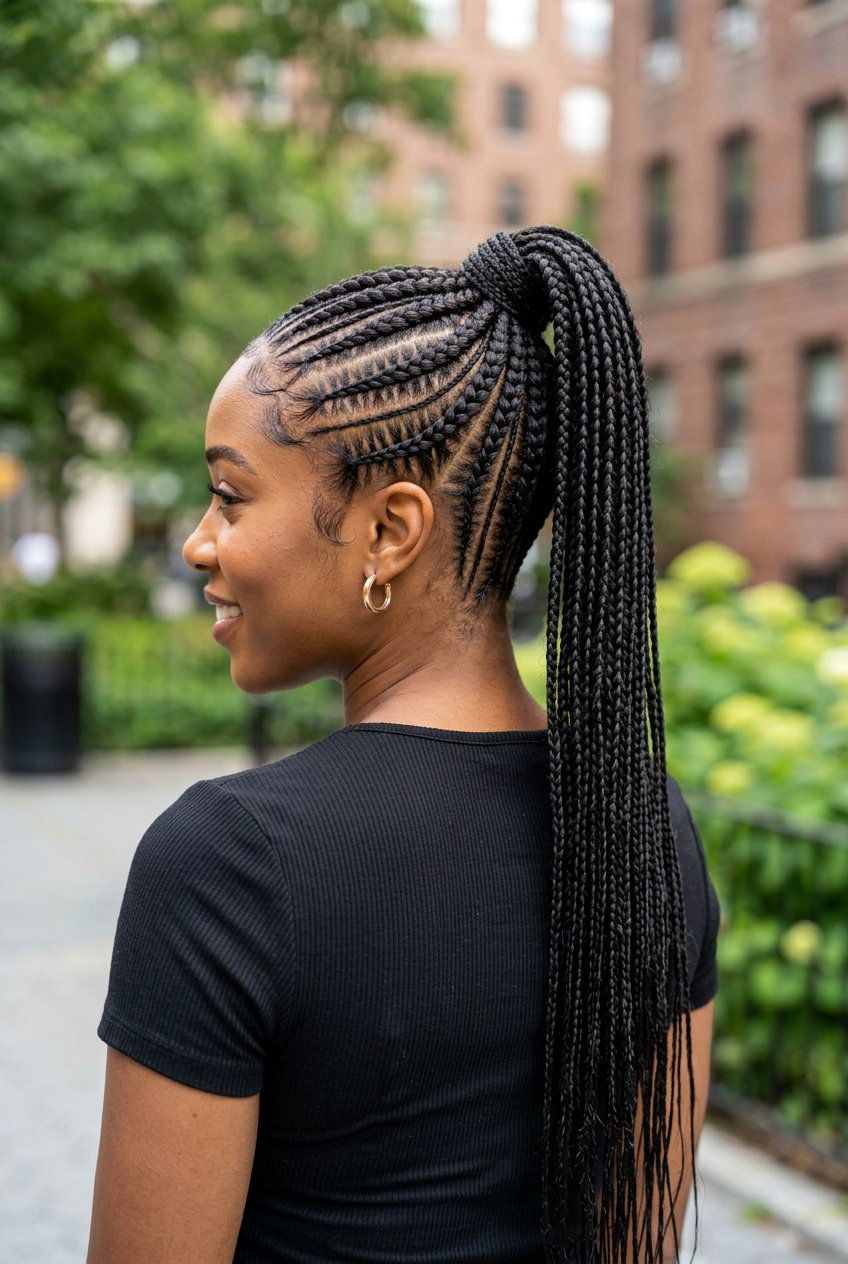 Mini Passion Twist Ponytail for Natural Hair - 20 mini braids ponytail for natural hair - 20 mini braids ponytail for natural hair