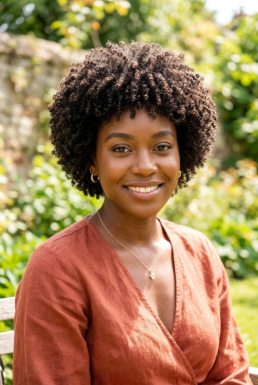 Mini Rounded Afro with Defined Curls - 20 rounded afro haircut for black women - 20 rounded afro haircut for black women