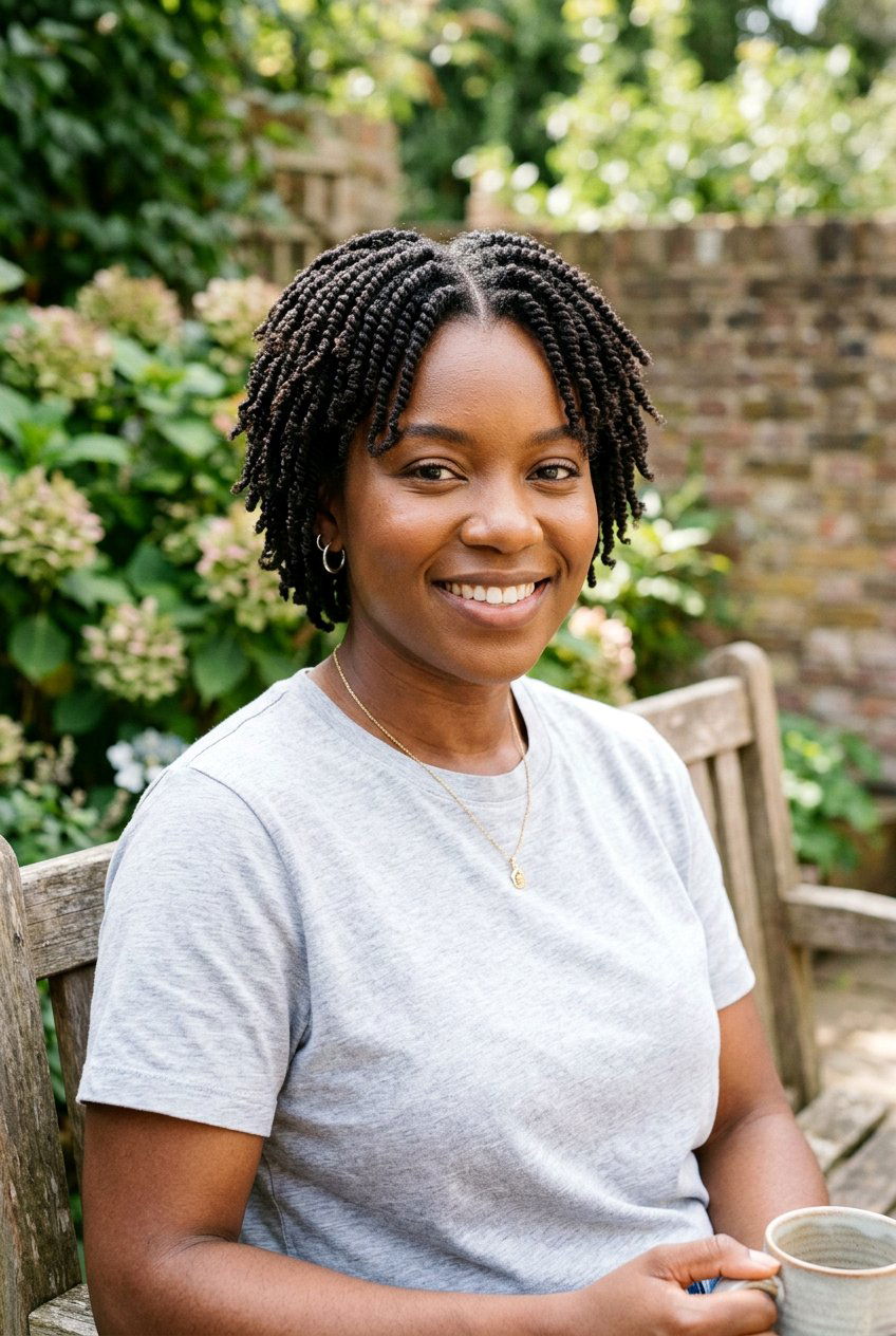 Mini Sponge Twists for Short Natural Hair - 20 twist sponge hairstyle for black women - 20 twist sponge hairstyle for black women