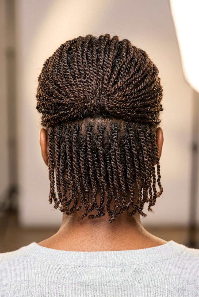 Mini Twist Braided Base Bun - 20 mini twist bun for natural hair - 20 mini twist bun for natural hair