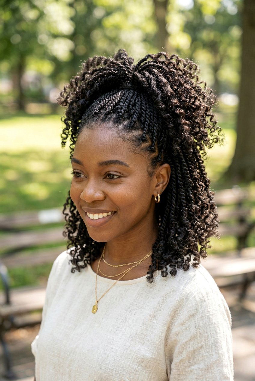 Mini Twist Braided Ponytail - 20 mini twist ponytail hairstyle - 20 mini twist ponytail hairstyle