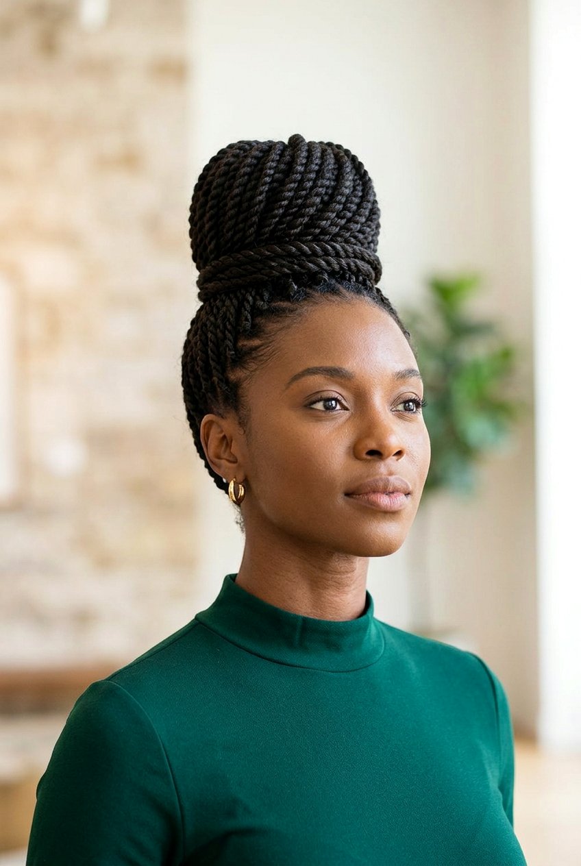 Mini Twist Bun with Beaded Ends - 20 mini twist bun for natural hair - 20 mini twist bun for natural hair