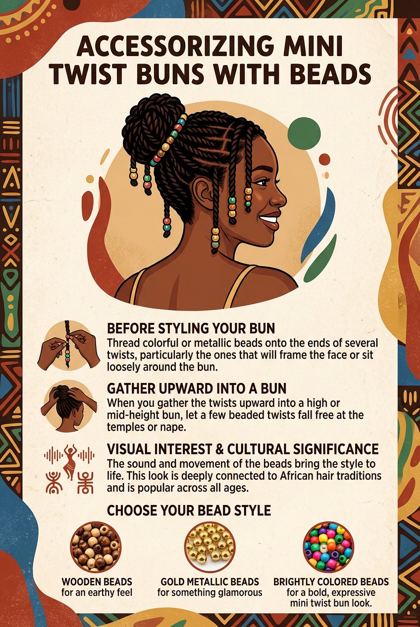 Mini Twist Double Bun Stack - 20 mini twist bun for natural hair - 20 mini twist bun for natural hair