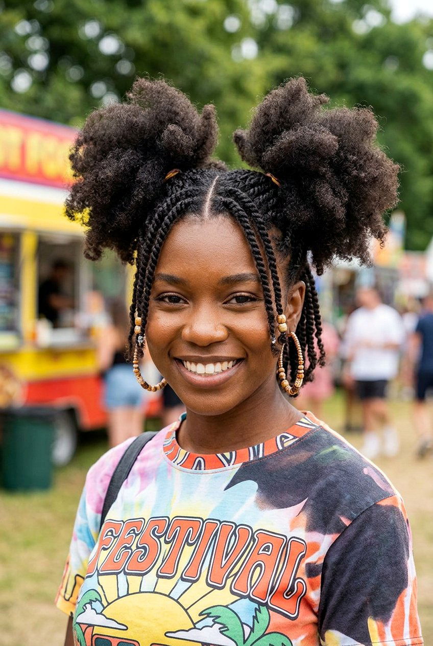 Mini Twist Knotless Ponytail with Extensions - 20 mini twist ponytail hairstyle - 20 mini twist ponytail hairstyle