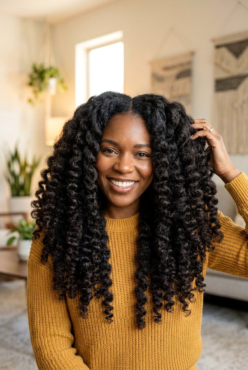 Mini Twist Out on Long 4B Hair - 20 twist out on long natural hair - 20 twist out on long natural hair