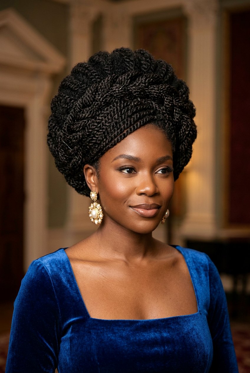 Mini Twist Pineapple Updo - 20 mini twist updo hairstyle - 20 mini twist updo hairstyle