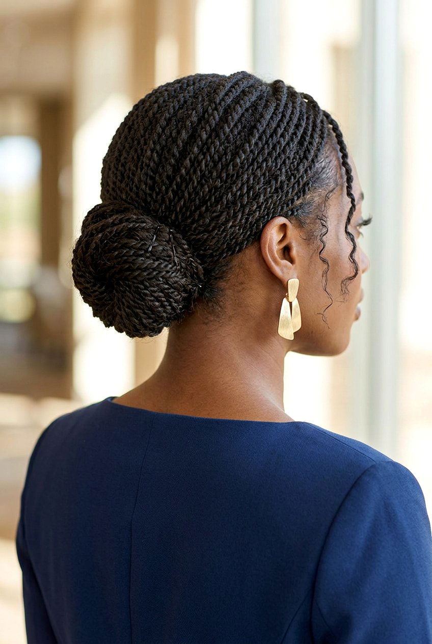 Mini Twist Space Buns Updo - 20 mini twist updo hairstyle - 20 mini twist updo hairstyle