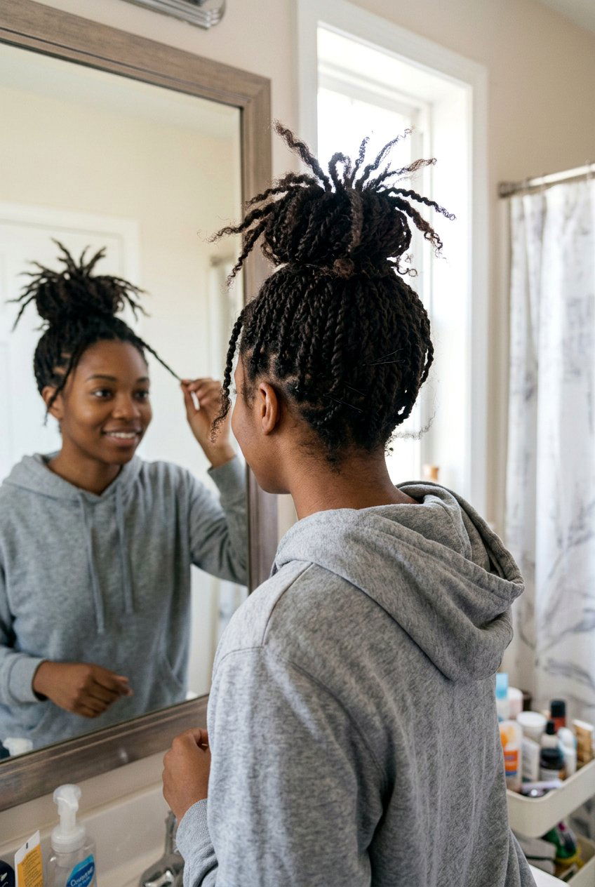 Mini Twist Space Buns - 20 mini twist bun for natural hair - 20 mini twist bun for natural hair