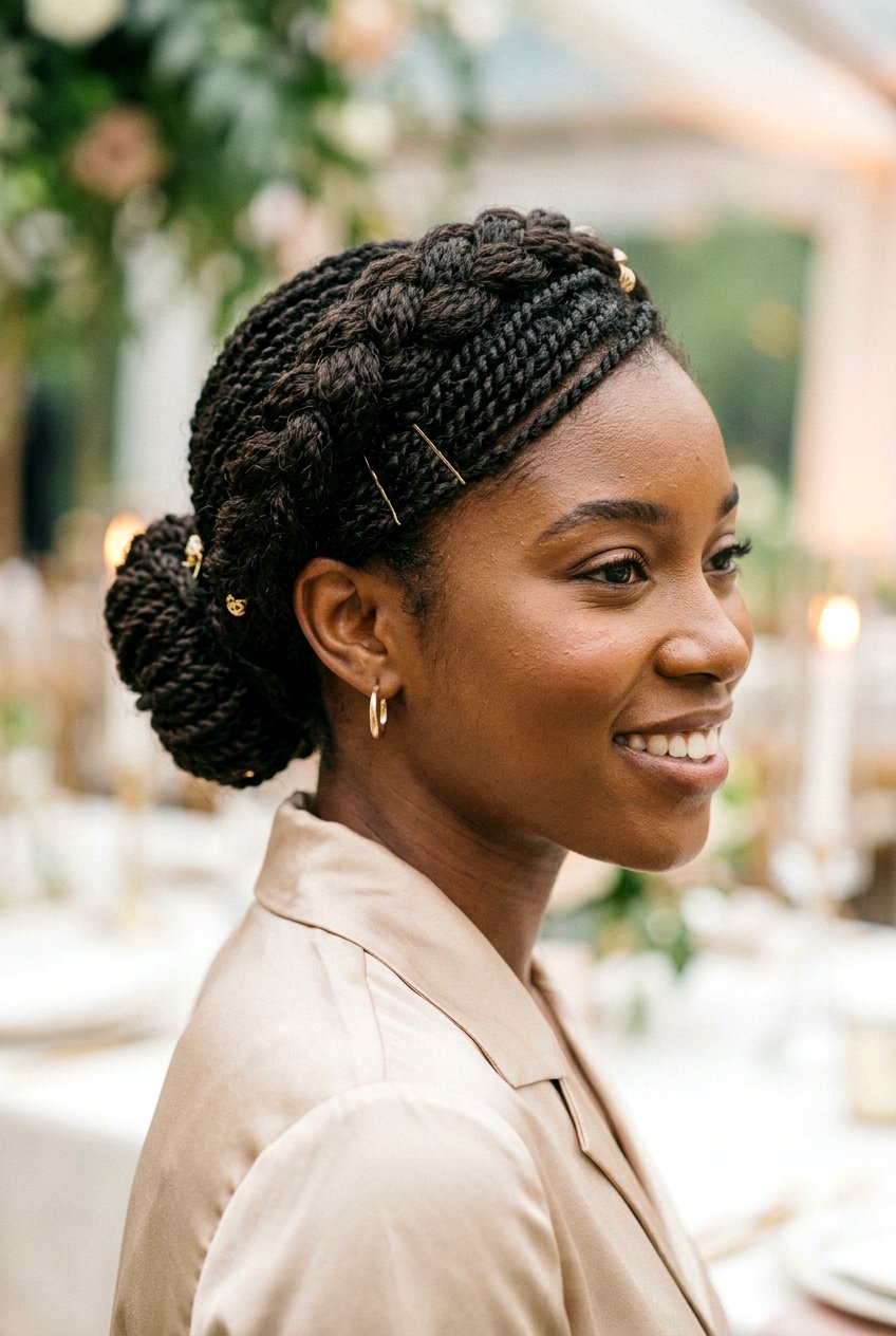 Mini Twist Top Knot Updo - 20 mini twist updo hairstyle - 20 mini twist updo hairstyle