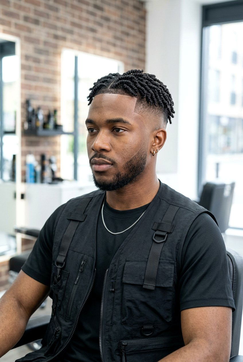 Mini Twists Bald Taper Fade - 20 twists with taper fade for black men - 20 twists with taper fade for black men