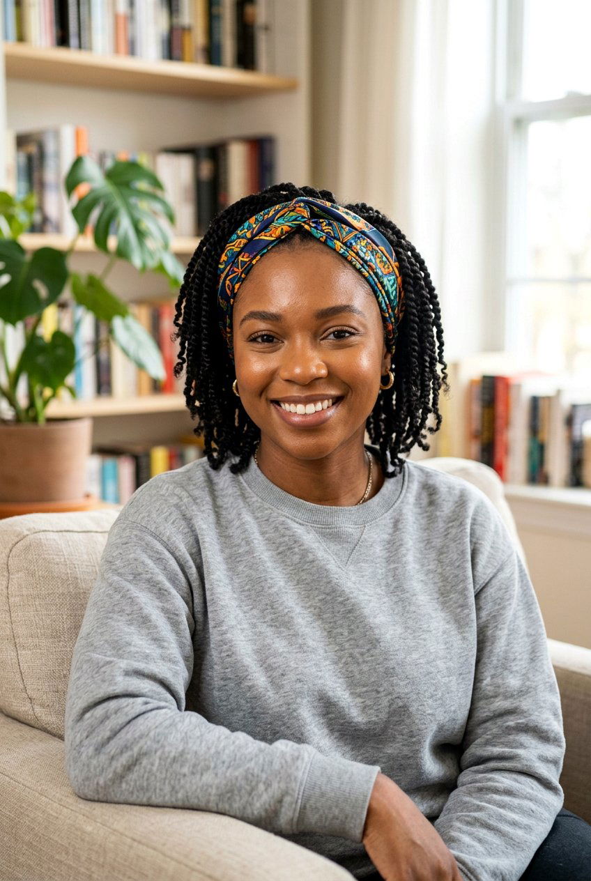 Mini Twists With A Headband - 20 mini twists on 4c hair women - 20 mini twists on 4c hair women