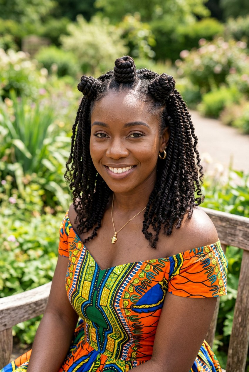 Mini Twists With Bantu Knots - 20 mini twists on 4c hair women - 20 mini twists on 4c hair women