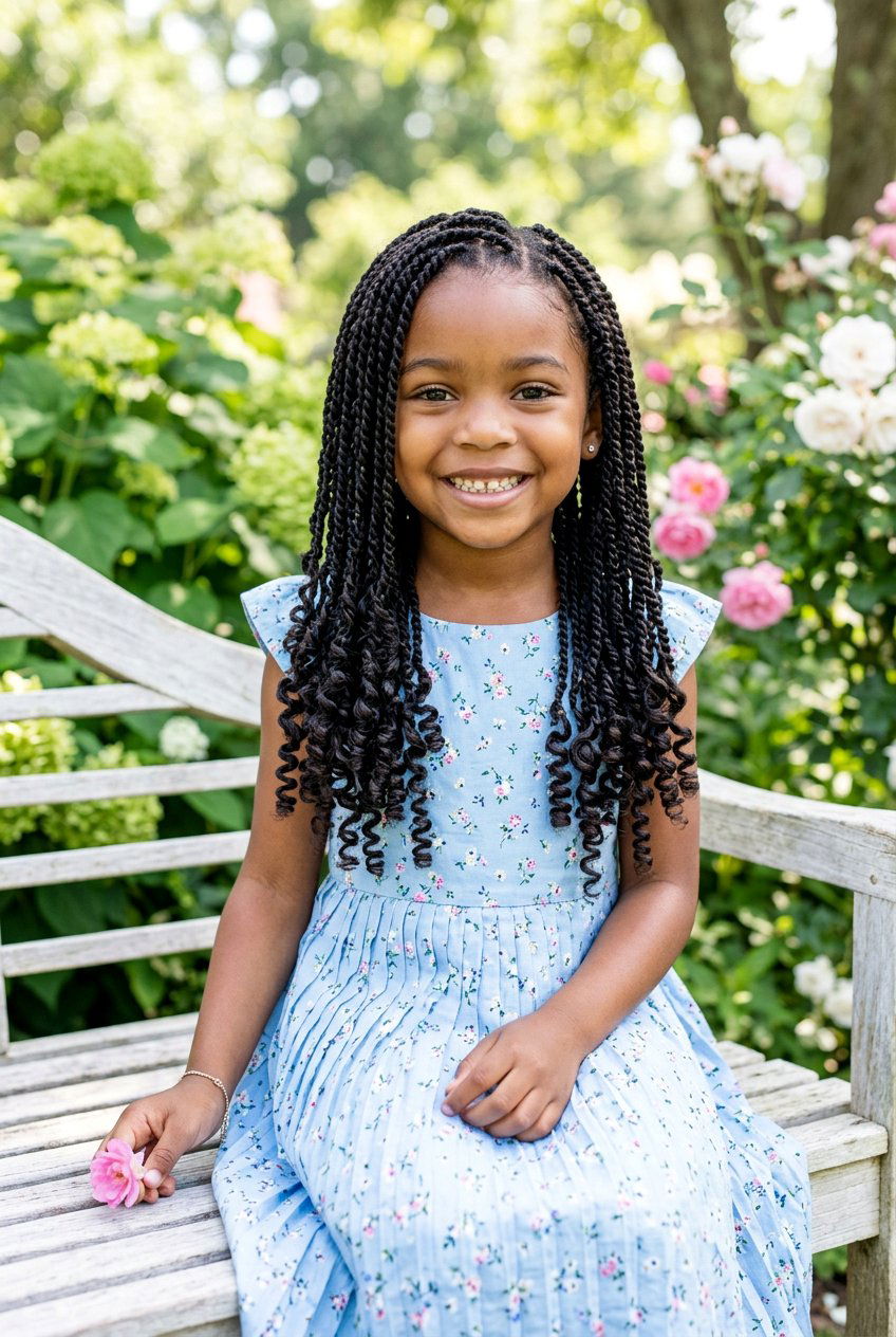 Mini Twists With Curly Ends - 20 little girls mini twist styles - 20 little girls mini twist styles