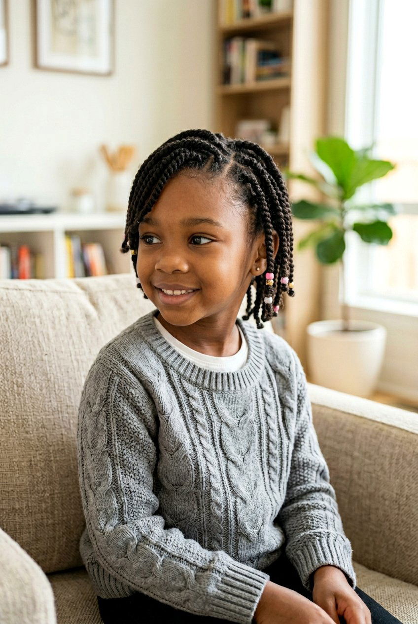 Mini Twists With Side Bangs - 20 little girls mini twist styles - 20 little girls mini twist styles