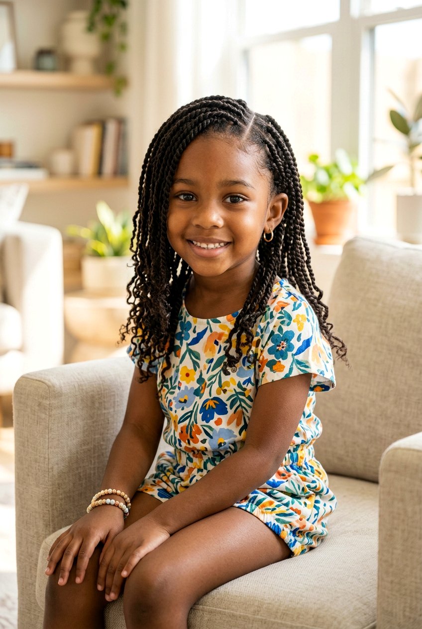 Mini Twists With Side Part - 20 little girls mini twist styles - 20 little girls mini twist styles