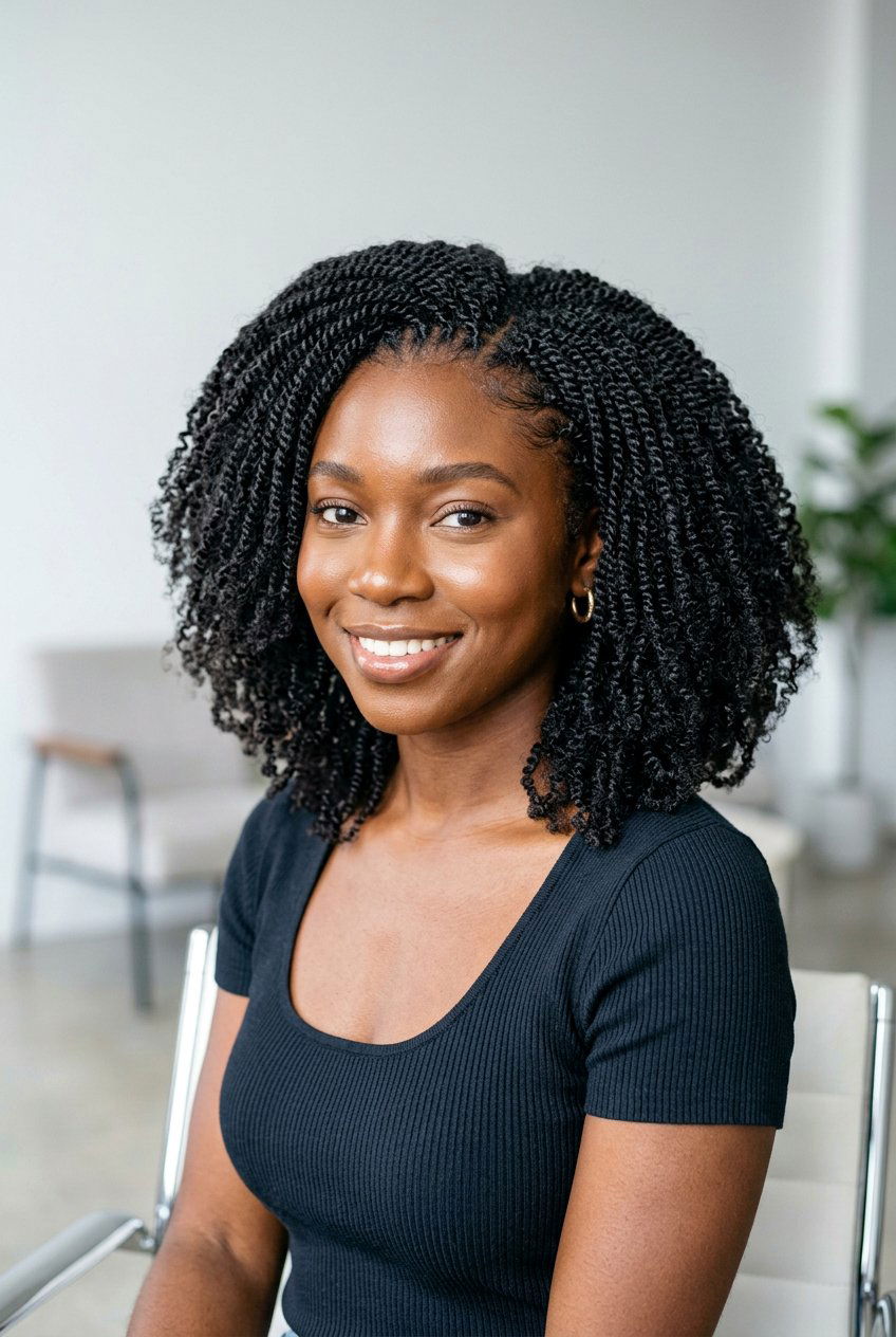 Mini Twists on 4C Hair - 20 easy protective styles without extensions - 20 easy protective styles without extensions