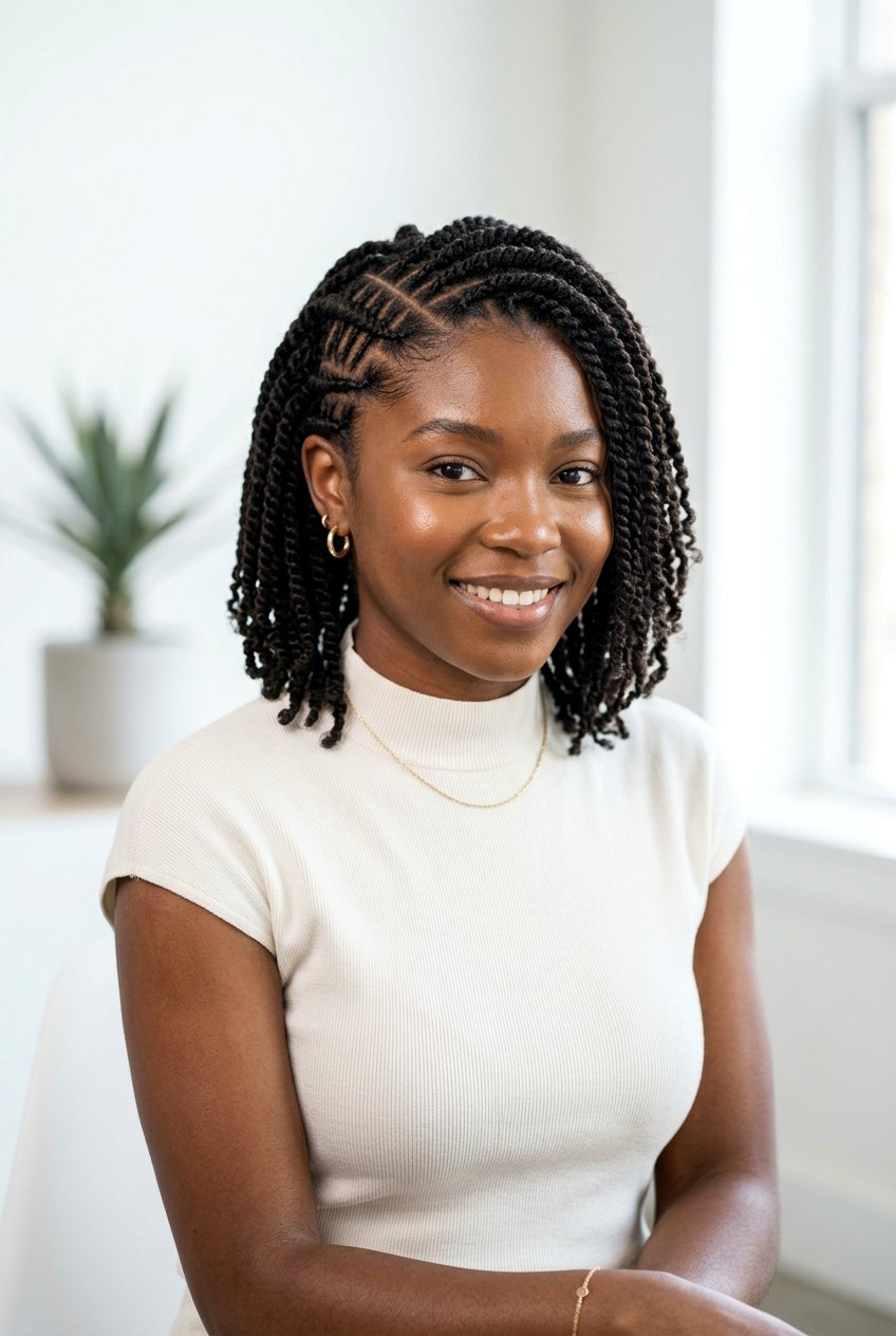 20 Adorable Mini Twist Bob Hairstyle Ideas for Natural Hair