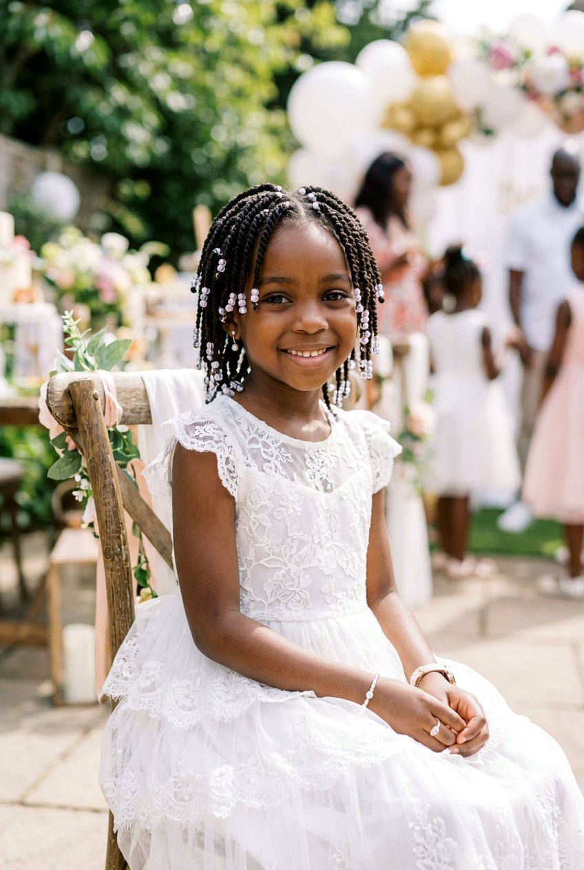 Mini twists with beads - 20 little girls twists with beads - 20 little girls twists with beads