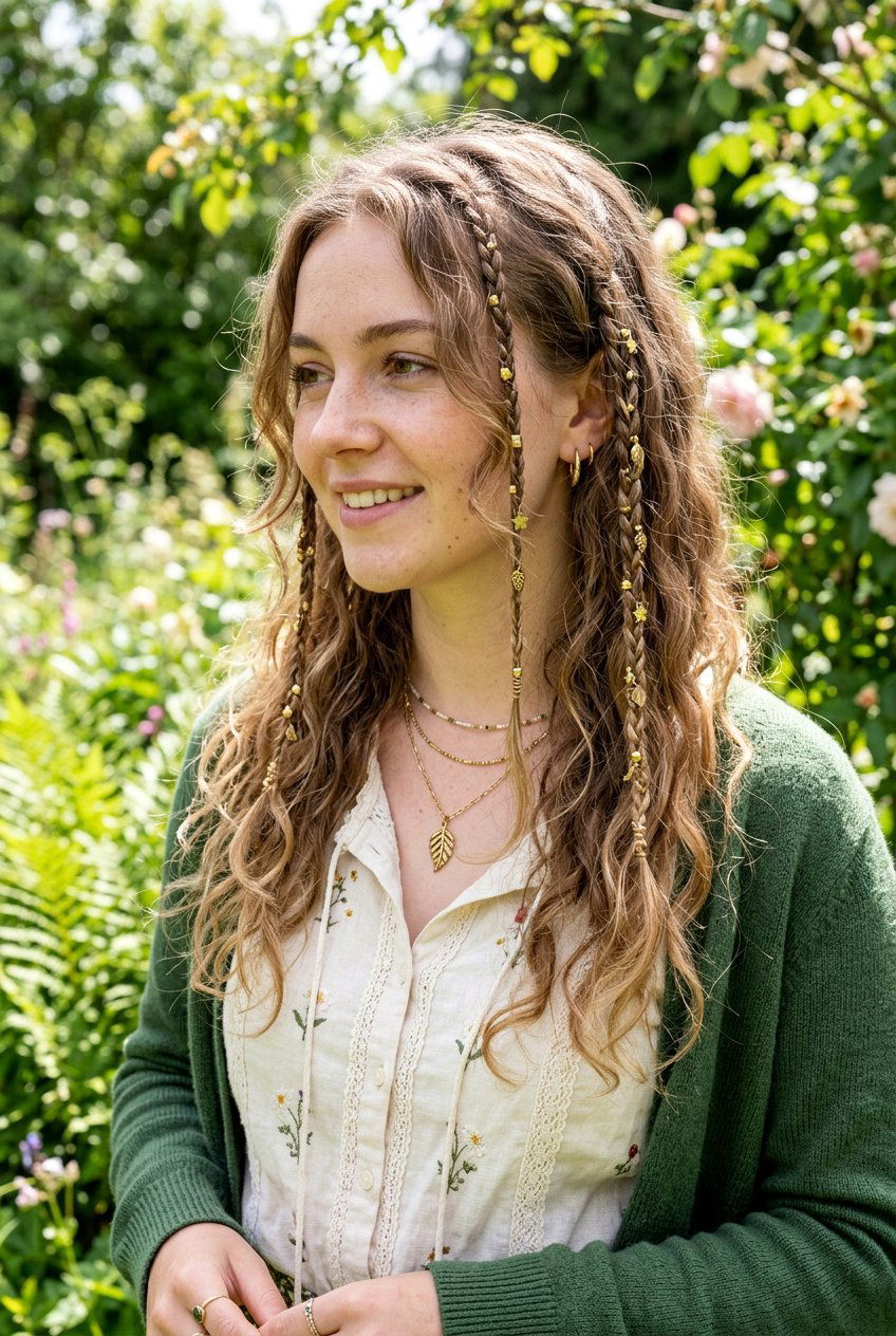 Miniature Braided Tendrils - 20 fairycore half up hairstyle - 20 fairycore half up hairstyle