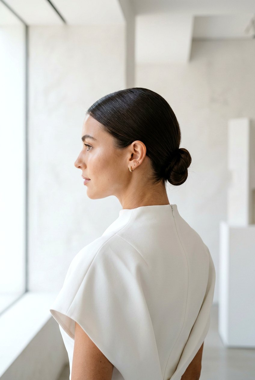 Minimalist Low Knot - 20 elegant mother of the bride updo - 20 elegant mother of the bride updo