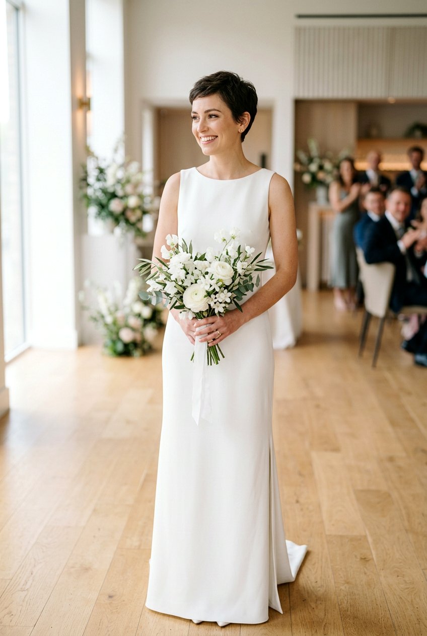 Minimalist Pixie Cut Wedding - 20 bridal hairstyle for short pixie hair - 20 bridal hairstyle for short pixie hair