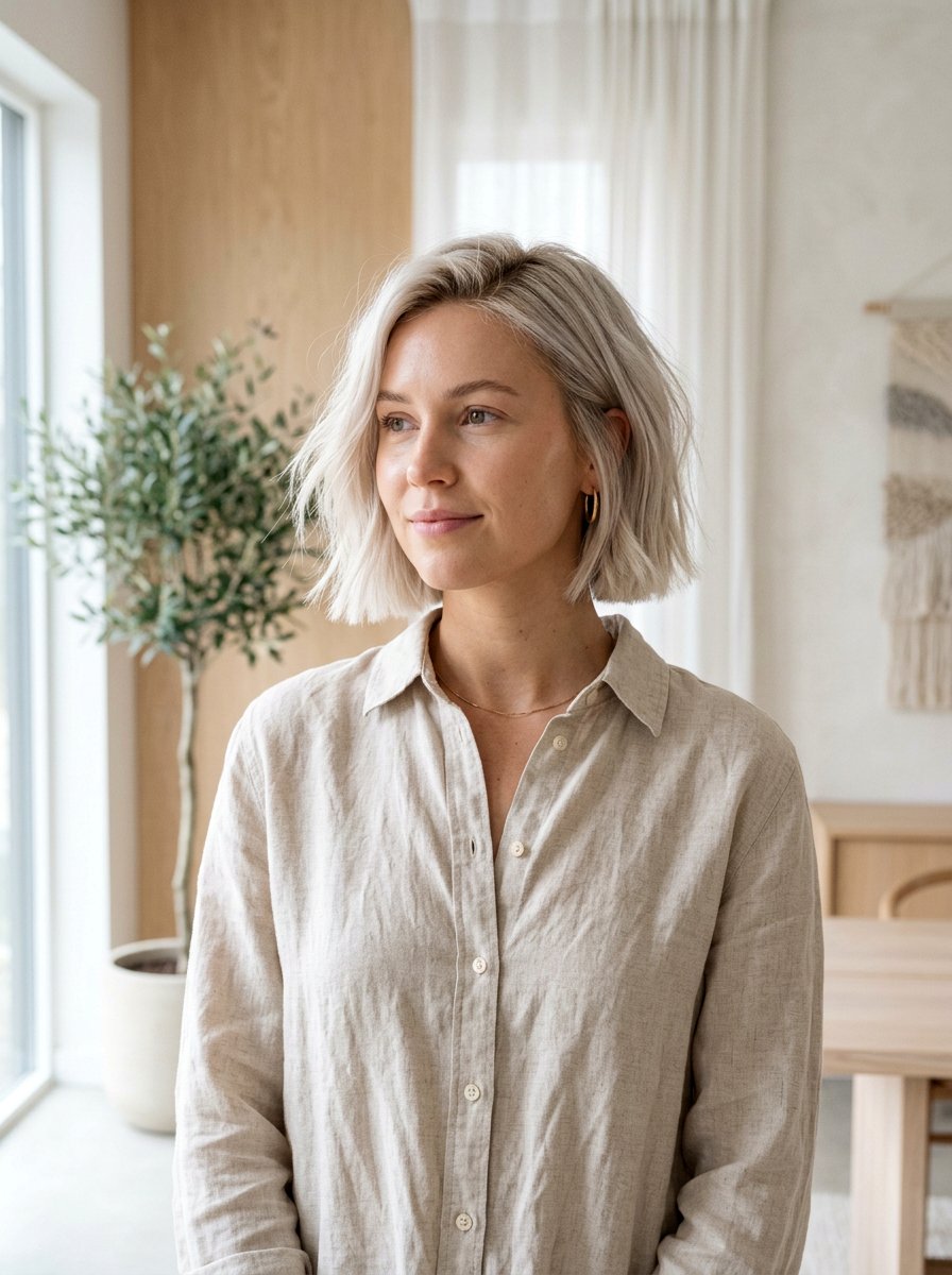 Minimalist Scandi Bob - 20 polished bob for fine straight hair - 20 polished bob for fine straight hair