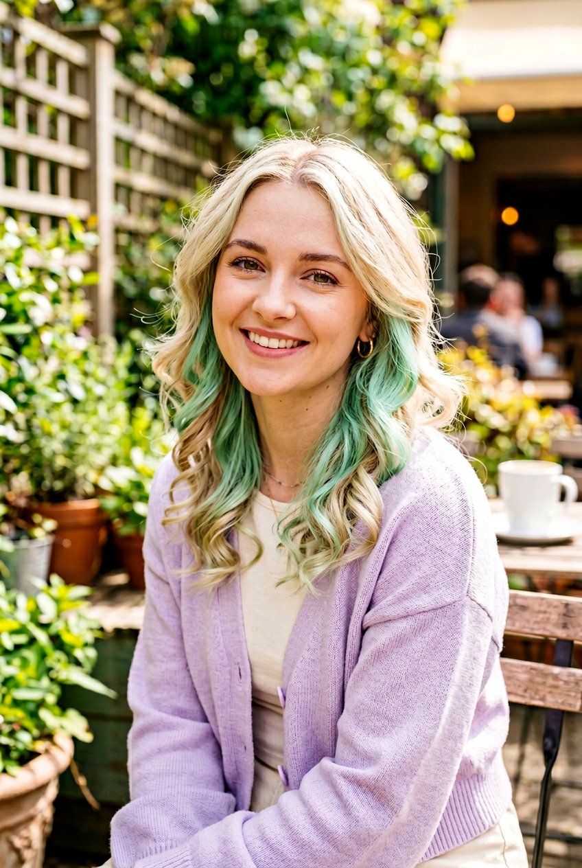 Mint Green Peekaboo For Light Hair - 20 green peekaboo hair color - 20 green peekaboo hair color