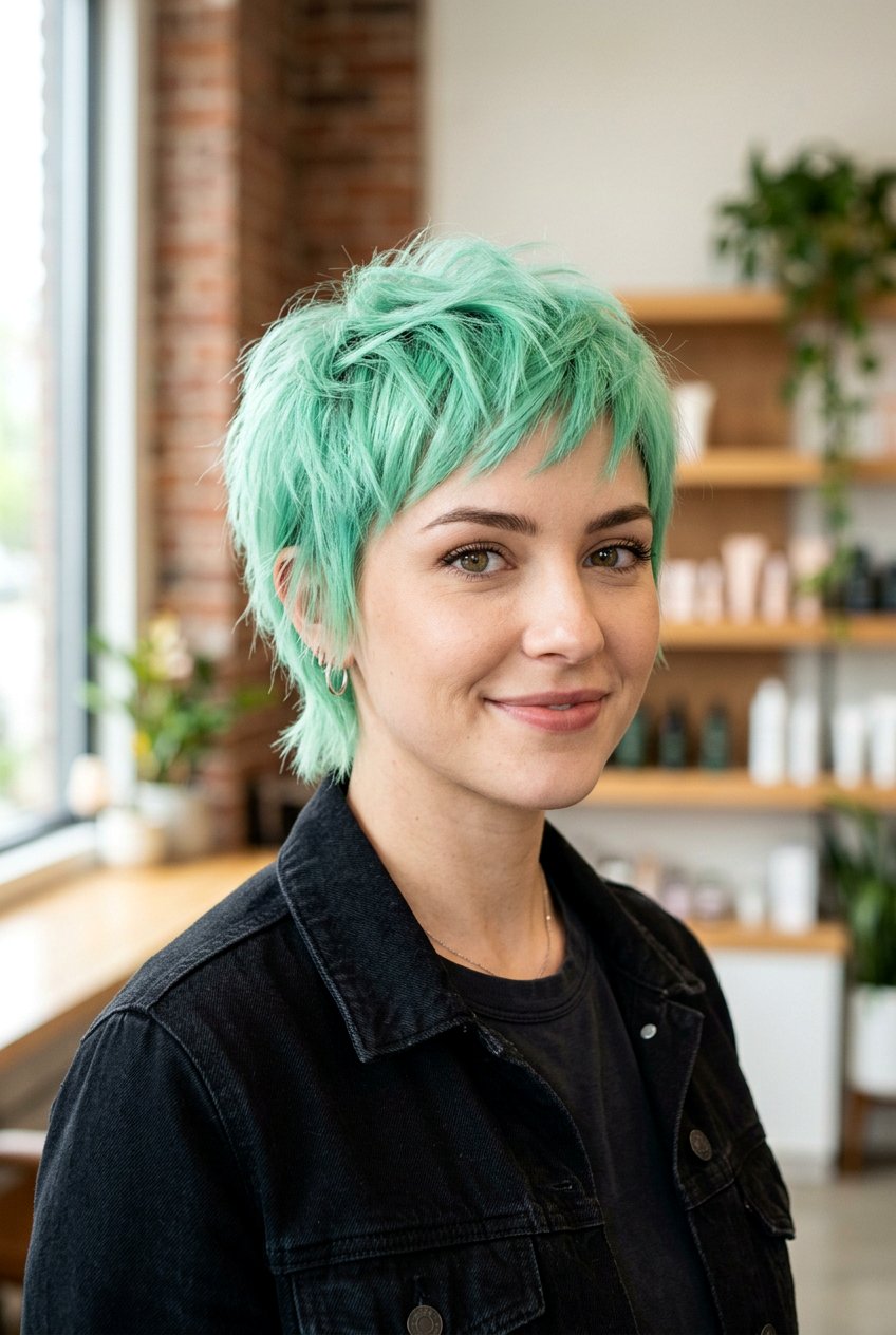 Mint Green Pixie Cut - 20 mint green hair color - 20 mint green hair color