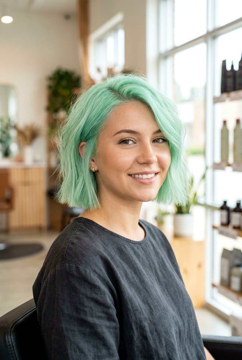 Mint Green Short Hair - 20 mint green hair color - 20 mint green hair color