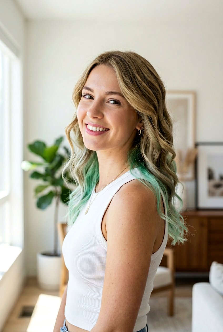 Mint Peekaboo Underlayer Highlights - 20 mint peekaboo highlights - 20 mint peekaboo highlights