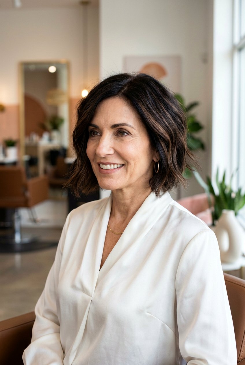 Mocha Brown Babylights - 20 face framing highlights for mature brunettes - 20 face framing highlights for mature brunettes