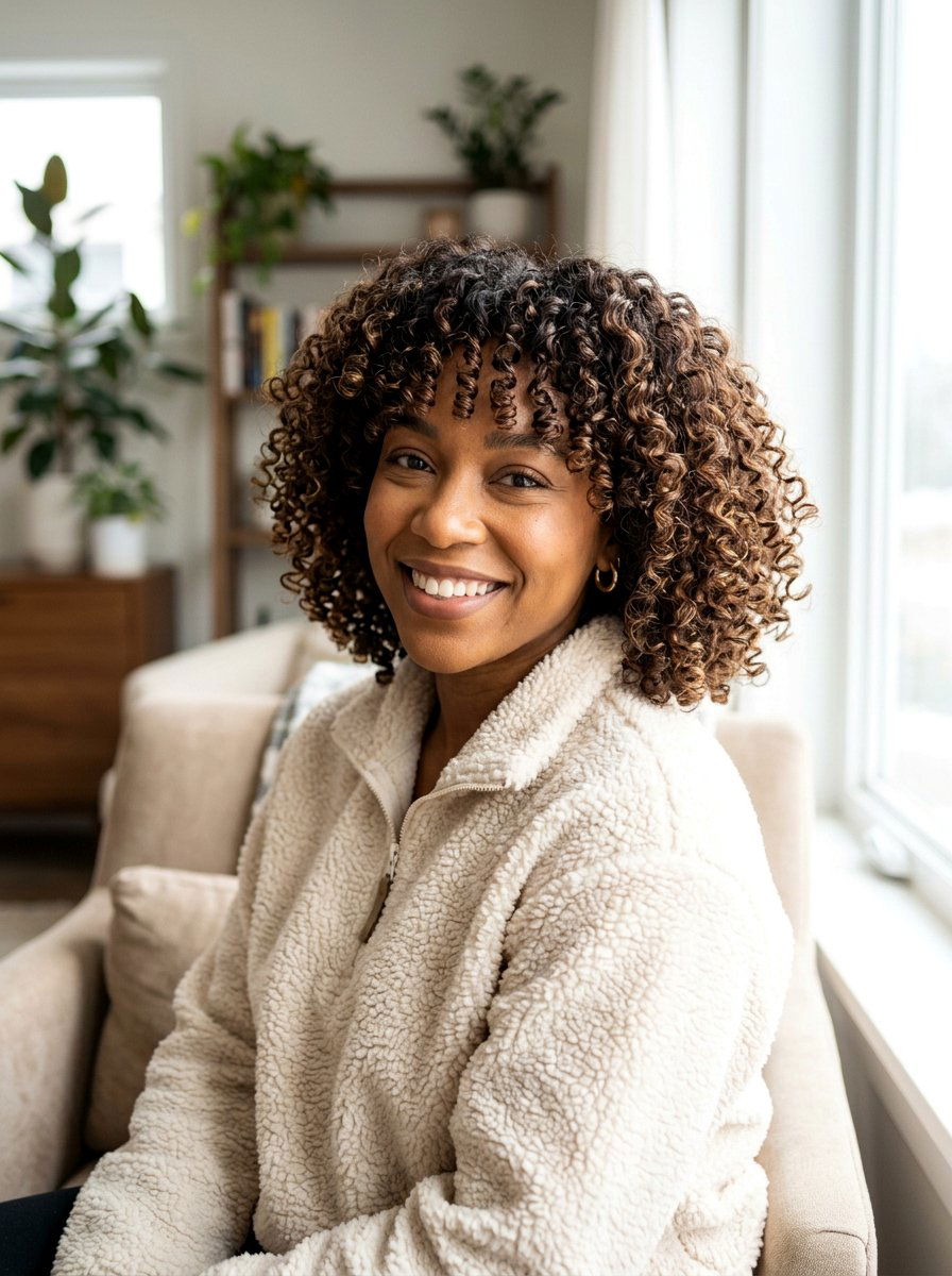 Mocha Brown Curly Bob - 20 curly bob hair color ideas - 20 curly bob hair color ideas