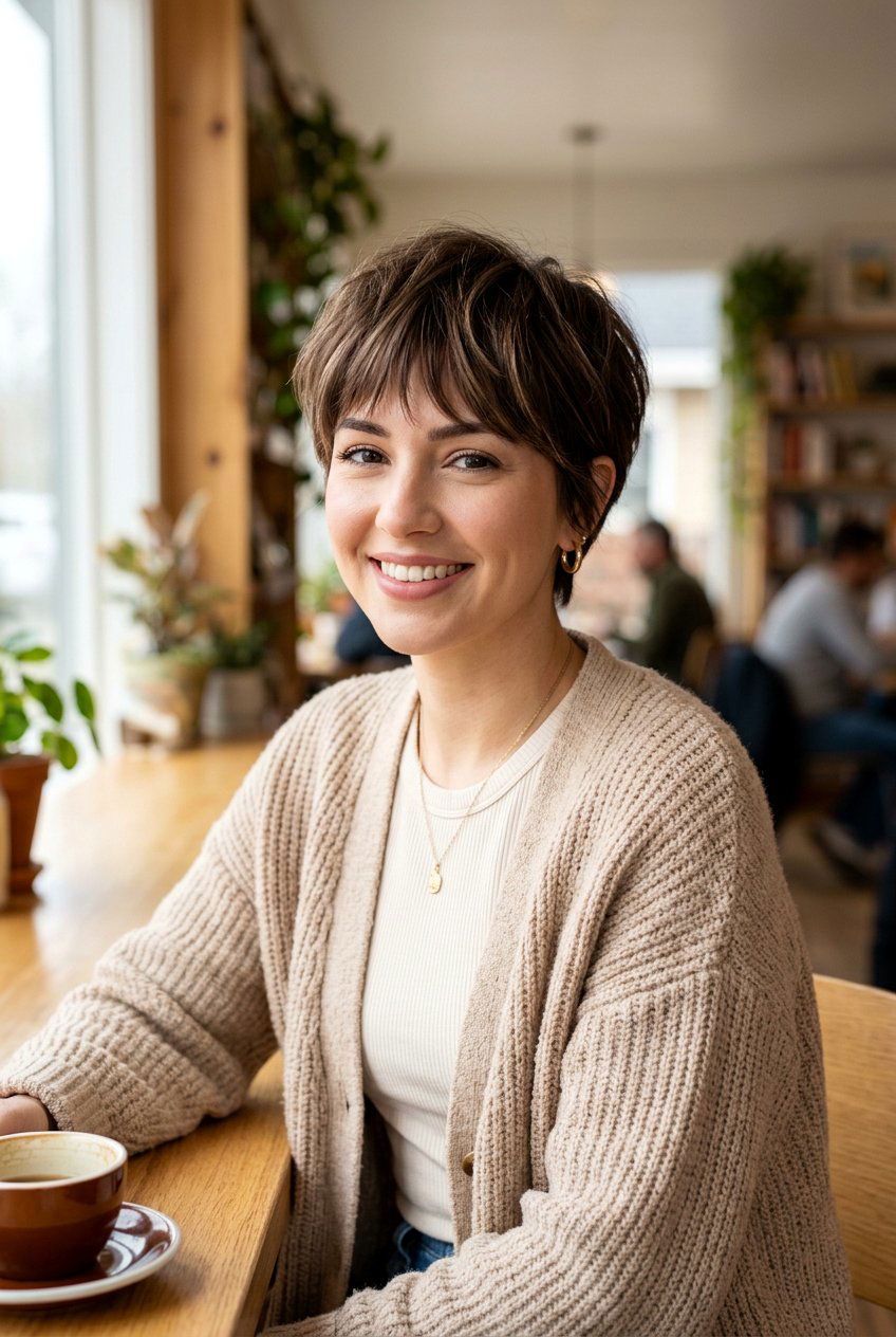Mocha Brown Pixie Cut - 20 brunette pixie hair color ideas - 20 brunette pixie hair color ideas