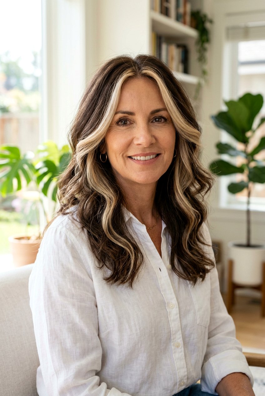 Mocha Brown With Face Framing - 20 soft mocha brunette for mature women - 20 soft mocha brunette for mature women