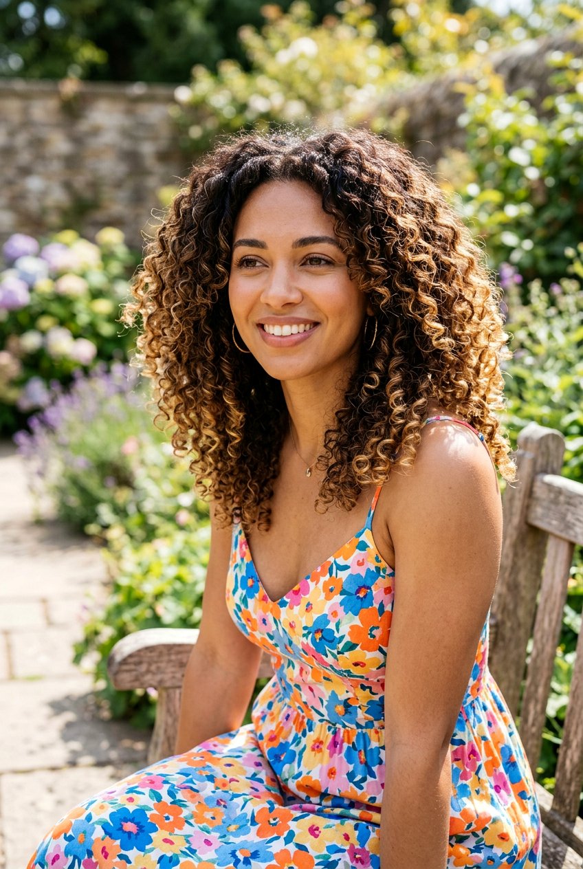 Mocha Brunette Honey Highlights Curly Hair - 20 mocha brunette with honey highlights - 20 mocha brunette with honey highlights