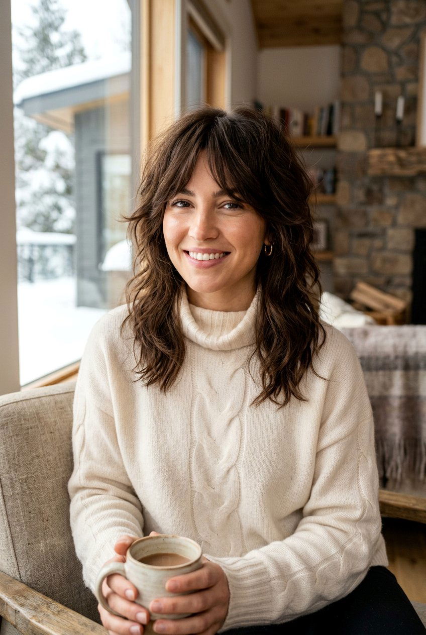 Mocha Brunette Shag Haircut - 20 brunette shag hair color ideas - 20 brunette shag hair color ideas