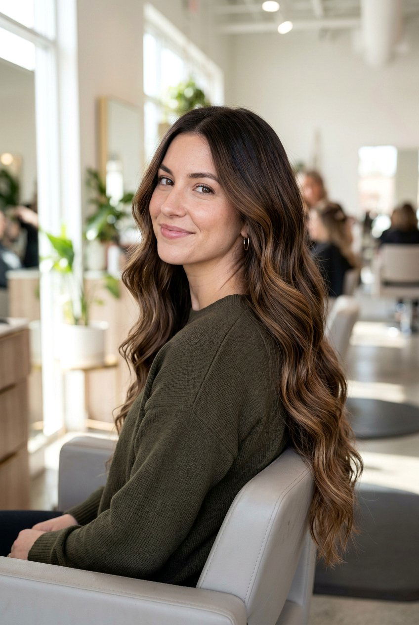 Mocha Color Melt - 20 low maintenance brunette with gray coverage - 20 low maintenance brunette with gray coverage