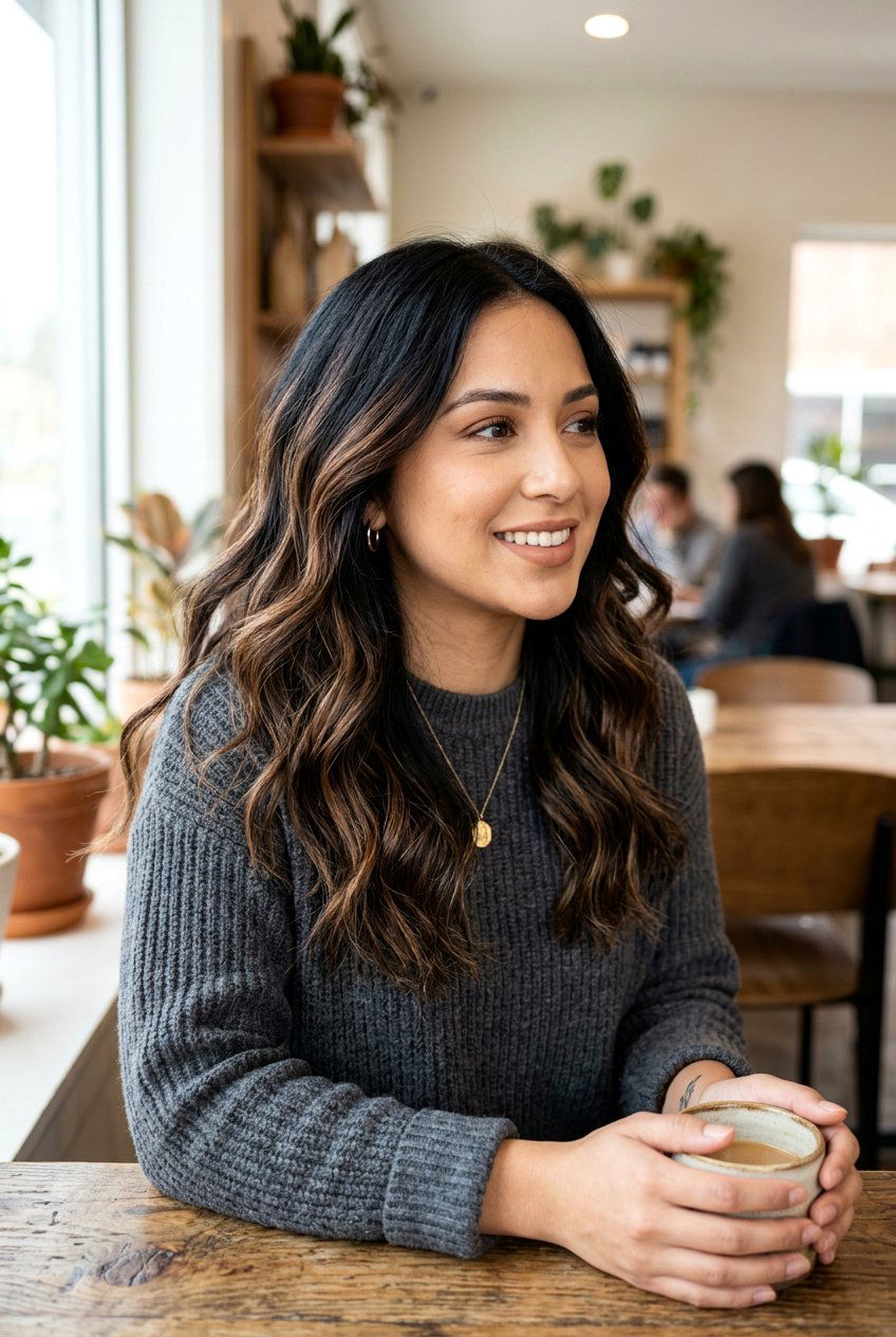 Mocha Highlights On Black Hair - 20 face framing highlights for black hair - 20 face framing highlights for black hair