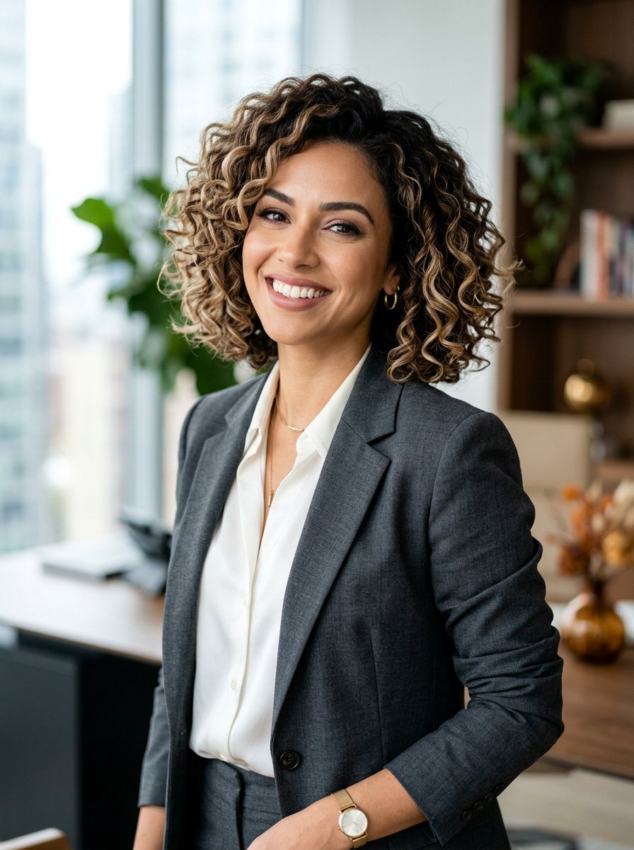 Mocha Latte Dimensional Balayage Jawline Curly Bob - 20 dimensional balayage for curly bob - 20 dimensional balayage for curly bob