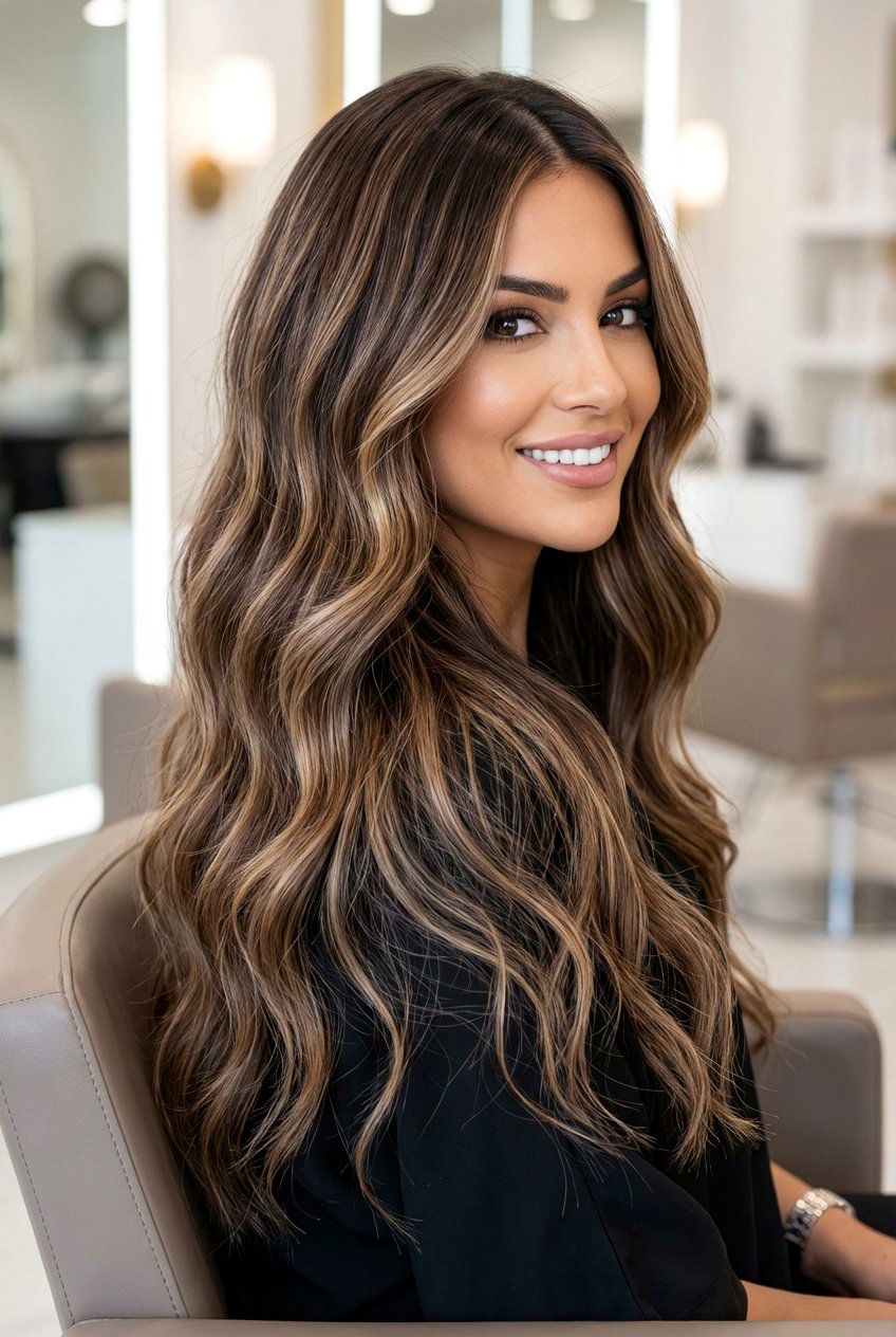 Mocha Mousse Balayage Long Hair - 20 balayage for long hair - 20 balayage for long hair