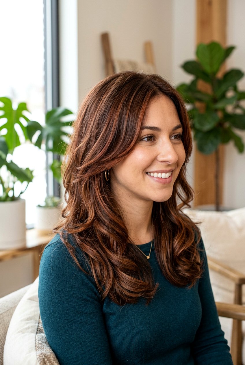 Mocha Mousse with Auburn Highlights - 20 mocha mousse hair color - 20 mocha mousse hair color