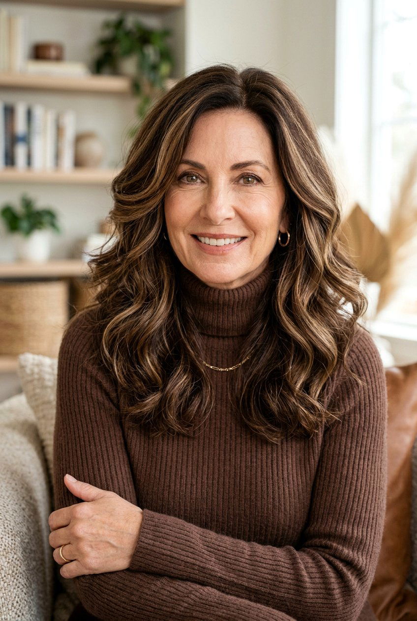 Mocha brown balayage - 20 natural looking balayage for older women - 20 natural looking balayage for older women