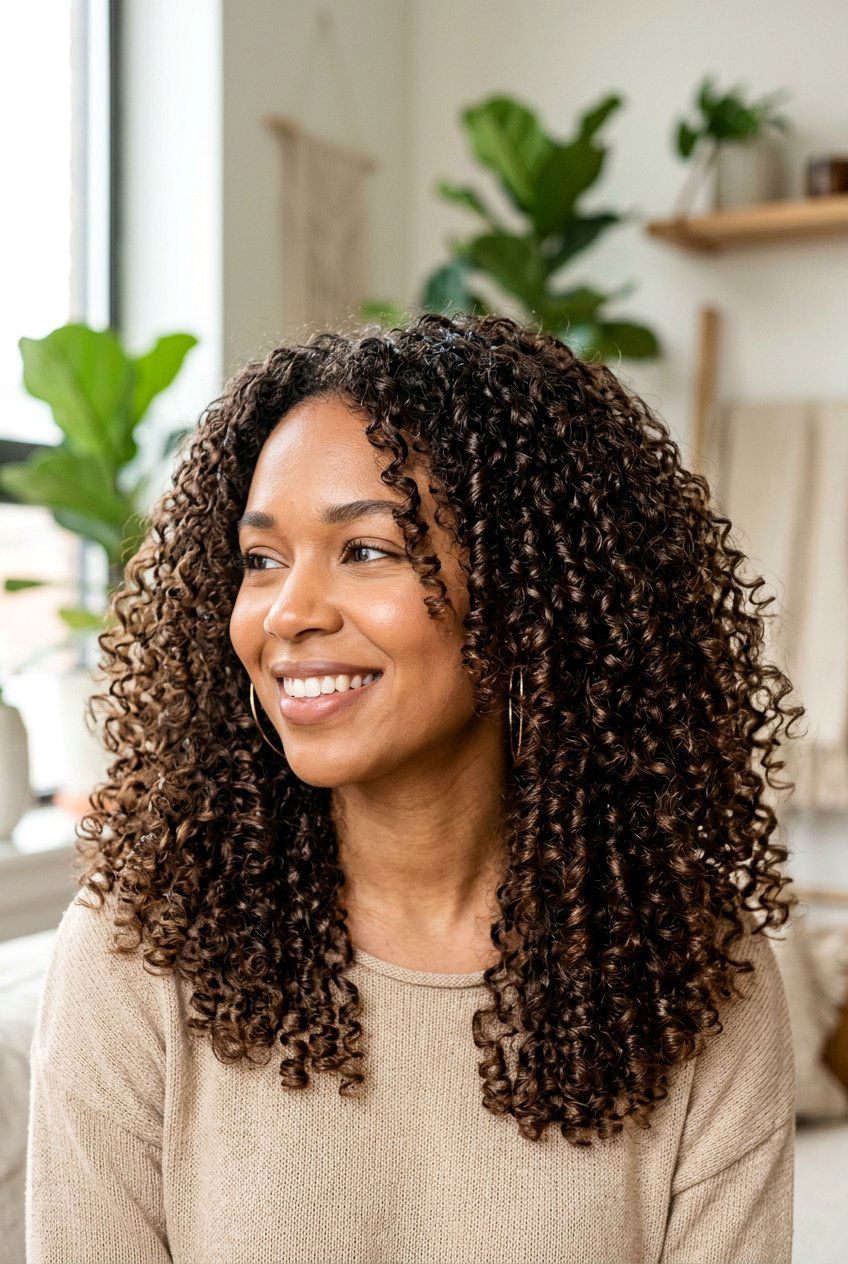 Mocha brown curly hair - 20 hair color ideas for curly hair - 20 hair color ideas for curly hair